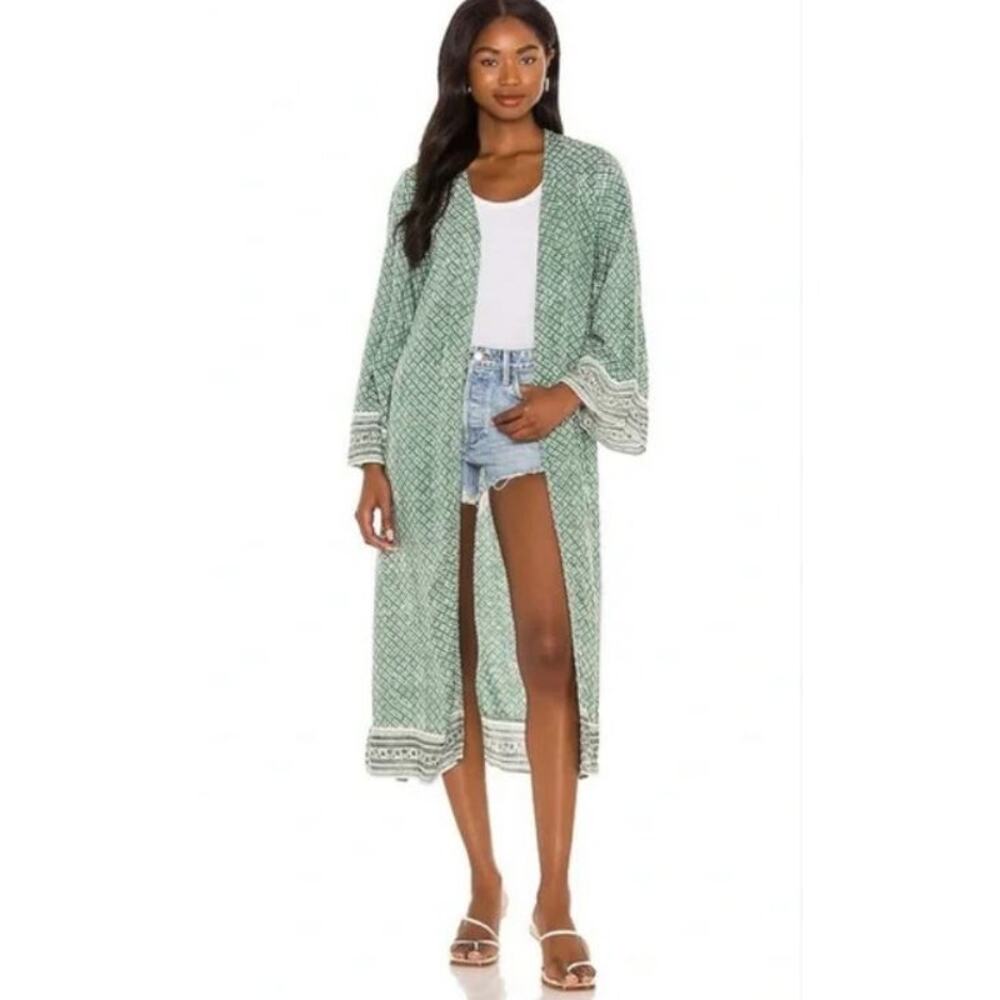 Cleobella x Revolve Garnet Kimono Womens Small Green Mudra